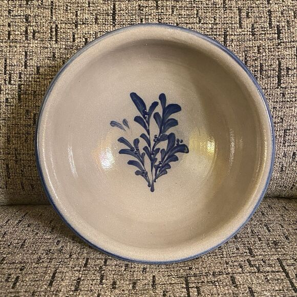 Lot of 2 Vintage Rowe Pottery Works 7" Salad Cereal Bowls Salt Glazed 1998 2001 - Picture 8 of 12